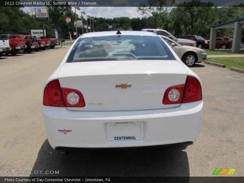 Summit White / Titanium 2012 Chevrolet Malibu LS