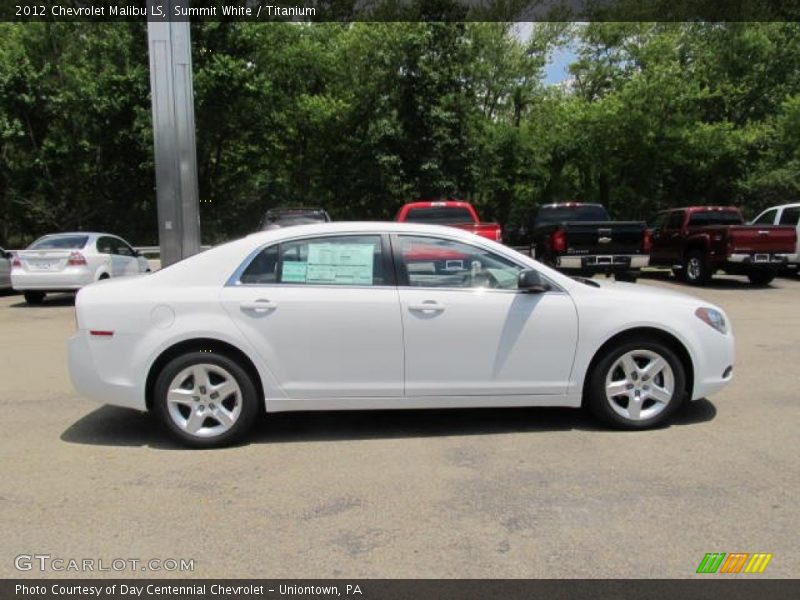 Summit White / Titanium 2012 Chevrolet Malibu LS