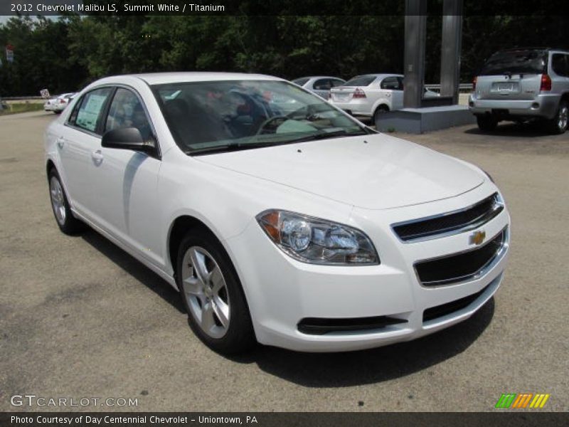 Summit White / Titanium 2012 Chevrolet Malibu LS