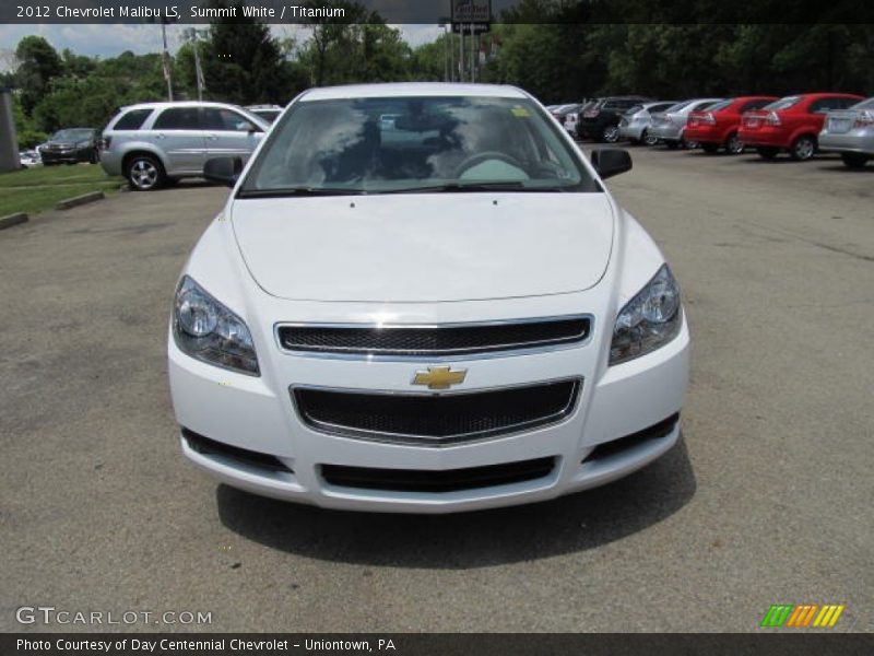 Summit White / Titanium 2012 Chevrolet Malibu LS