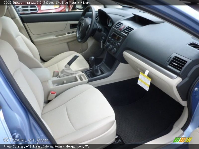 Sky Blue Metallic / Ivory 2012 Subaru Impreza 2.0i 5 Door
