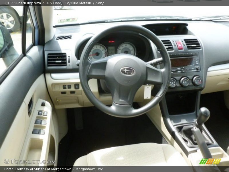 Sky Blue Metallic / Ivory 2012 Subaru Impreza 2.0i 5 Door