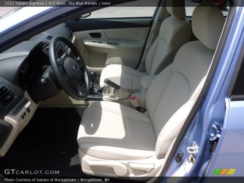 Sky Blue Metallic / Ivory 2012 Subaru Impreza 2.0i 5 Door