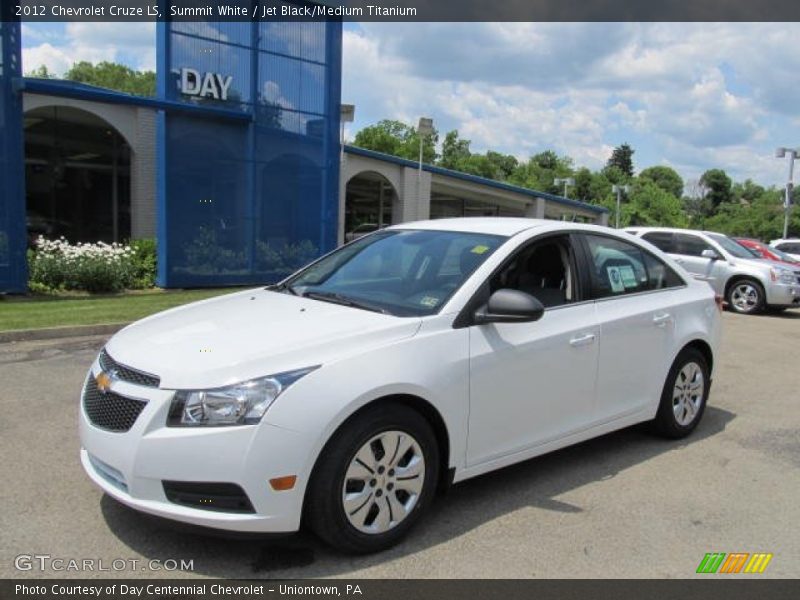 Summit White / Jet Black/Medium Titanium 2012 Chevrolet Cruze LS