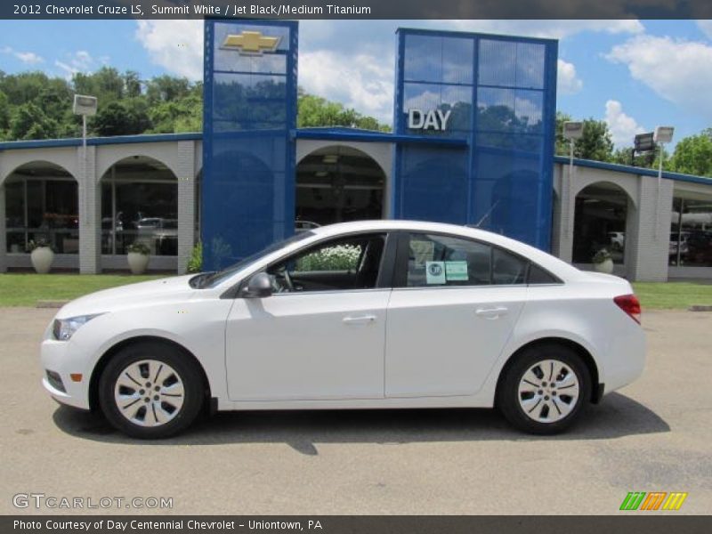 Summit White / Jet Black/Medium Titanium 2012 Chevrolet Cruze LS