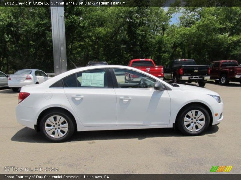 Summit White / Jet Black/Medium Titanium 2012 Chevrolet Cruze LS