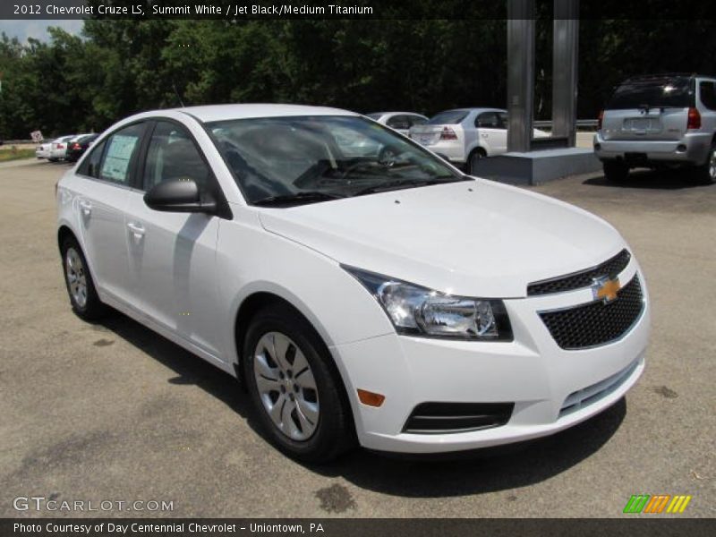 Summit White / Jet Black/Medium Titanium 2012 Chevrolet Cruze LS