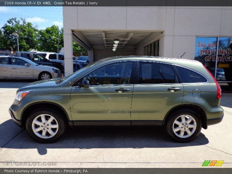 Green Tea Metallic / Ivory 2009 Honda CR-V EX 4WD