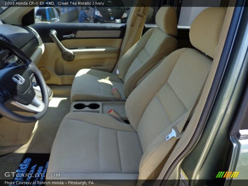 Green Tea Metallic / Ivory 2009 Honda CR-V EX 4WD