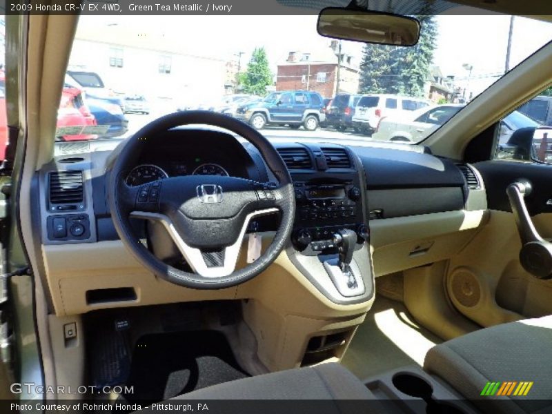 Green Tea Metallic / Ivory 2009 Honda CR-V EX 4WD