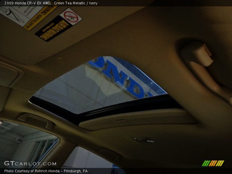 Green Tea Metallic / Ivory 2009 Honda CR-V EX 4WD