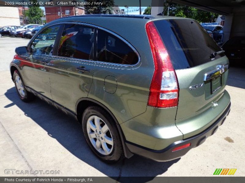 Green Tea Metallic / Ivory 2009 Honda CR-V EX 4WD