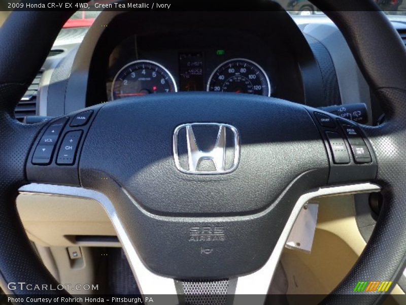 Green Tea Metallic / Ivory 2009 Honda CR-V EX 4WD