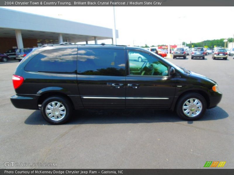 Brilliant Black Crystal Pearlcoat / Medium Slate Gray 2004 Chrysler Town & Country Touring