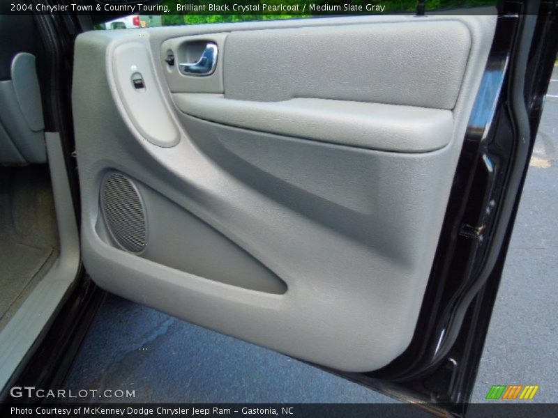 Brilliant Black Crystal Pearlcoat / Medium Slate Gray 2004 Chrysler Town & Country Touring