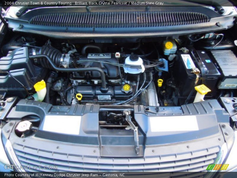 Brilliant Black Crystal Pearlcoat / Medium Slate Gray 2004 Chrysler Town & Country Touring