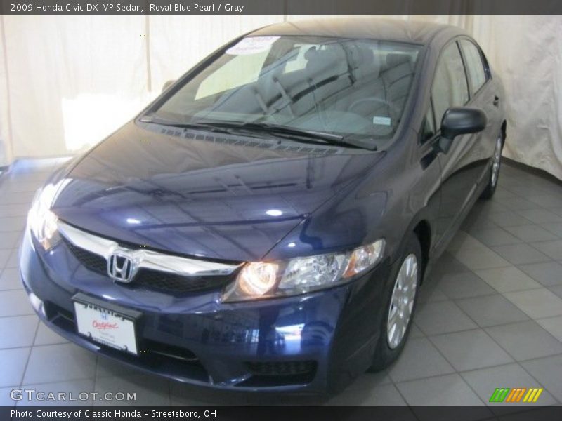Royal Blue Pearl / Gray 2009 Honda Civic DX-VP Sedan