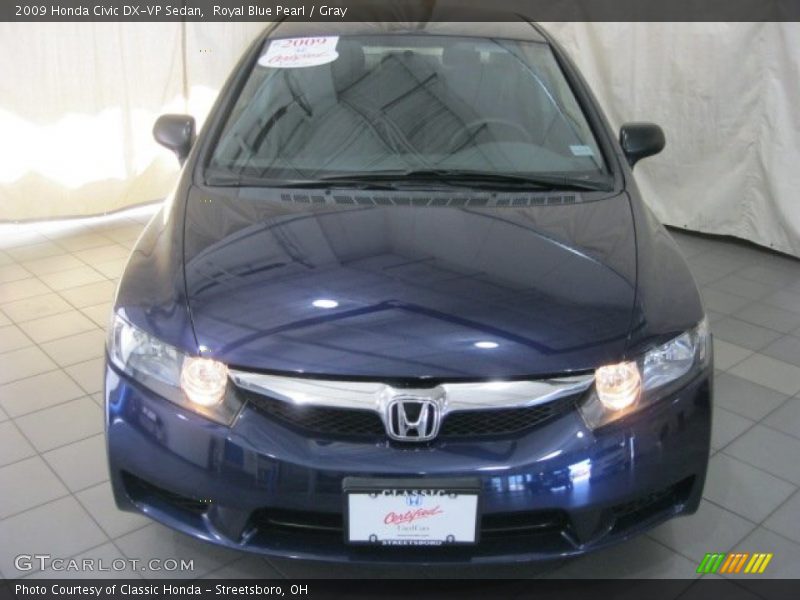 Royal Blue Pearl / Gray 2009 Honda Civic DX-VP Sedan