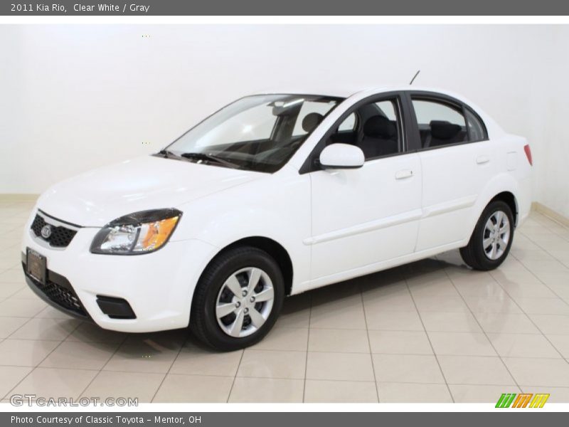 Clear White / Gray 2011 Kia Rio