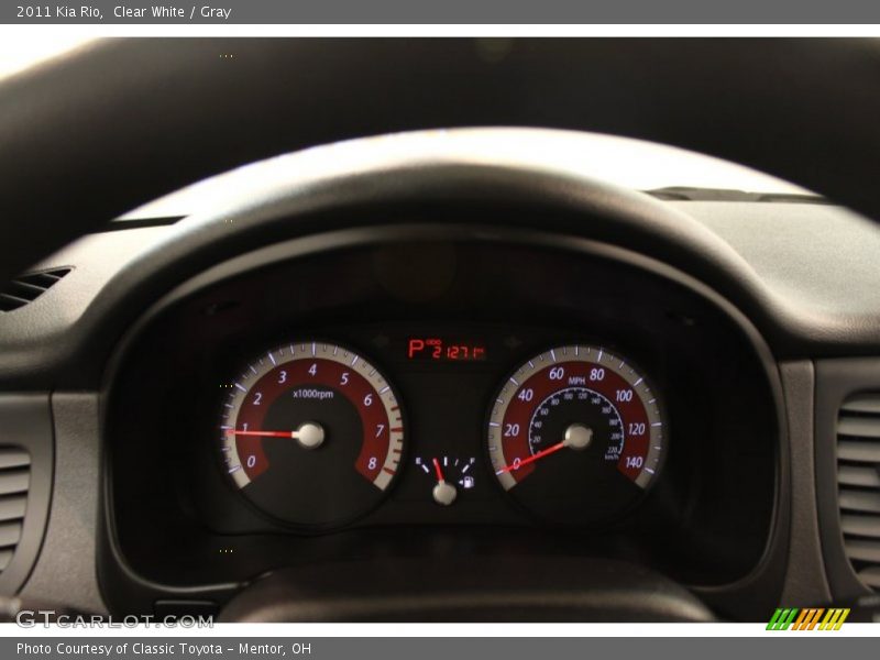 Clear White / Gray 2011 Kia Rio