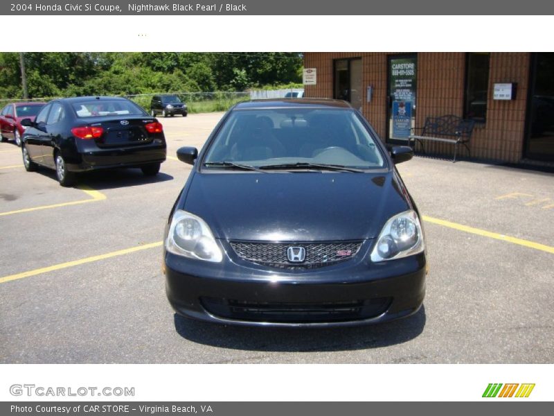 Nighthawk Black Pearl / Black 2004 Honda Civic Si Coupe