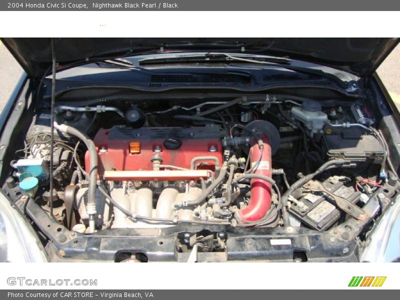 Nighthawk Black Pearl / Black 2004 Honda Civic Si Coupe