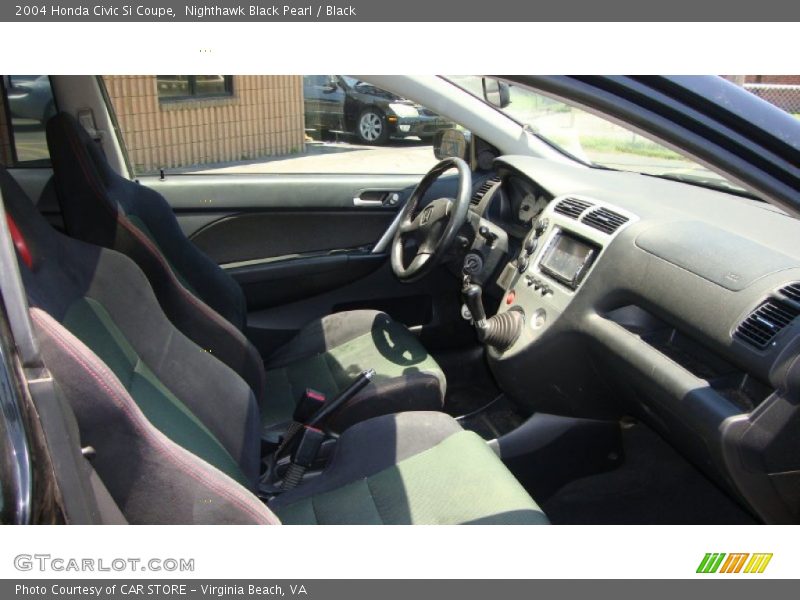 Nighthawk Black Pearl / Black 2004 Honda Civic Si Coupe