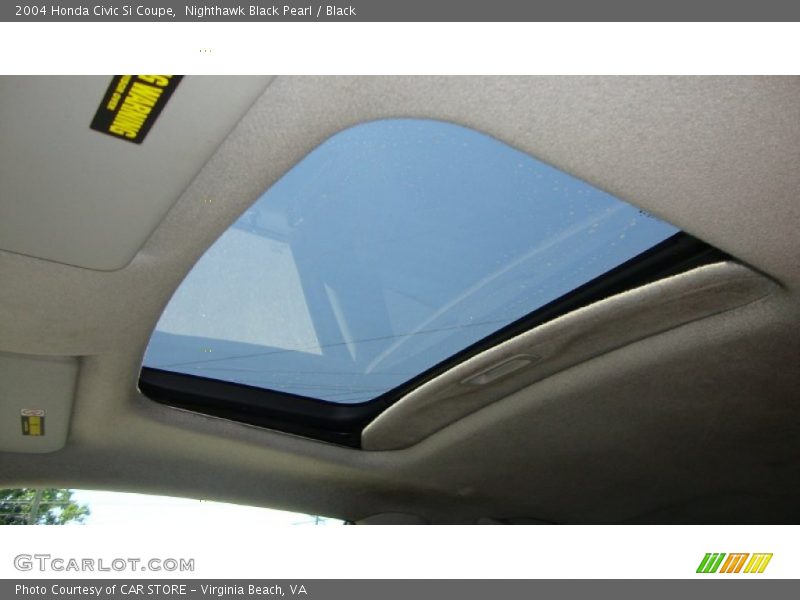 Nighthawk Black Pearl / Black 2004 Honda Civic Si Coupe