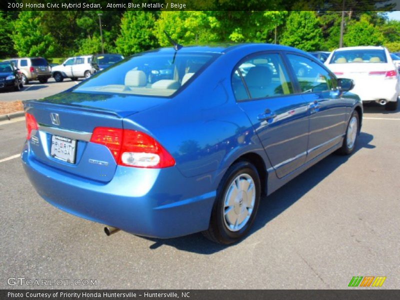 Atomic Blue Metallic / Beige 2009 Honda Civic Hybrid Sedan