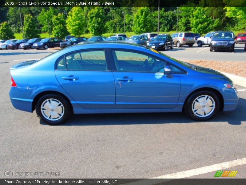 Atomic Blue Metallic / Beige 2009 Honda Civic Hybrid Sedan