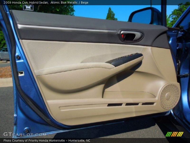 Atomic Blue Metallic / Beige 2009 Honda Civic Hybrid Sedan