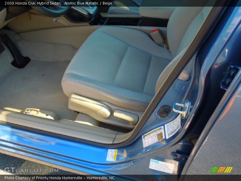 Atomic Blue Metallic / Beige 2009 Honda Civic Hybrid Sedan