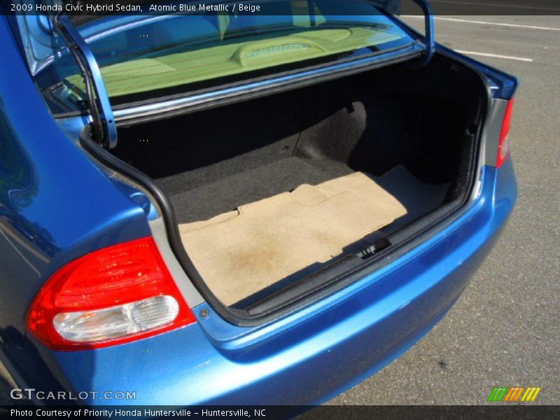 Atomic Blue Metallic / Beige 2009 Honda Civic Hybrid Sedan