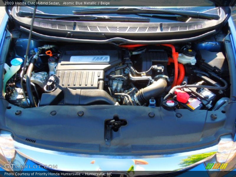Atomic Blue Metallic / Beige 2009 Honda Civic Hybrid Sedan