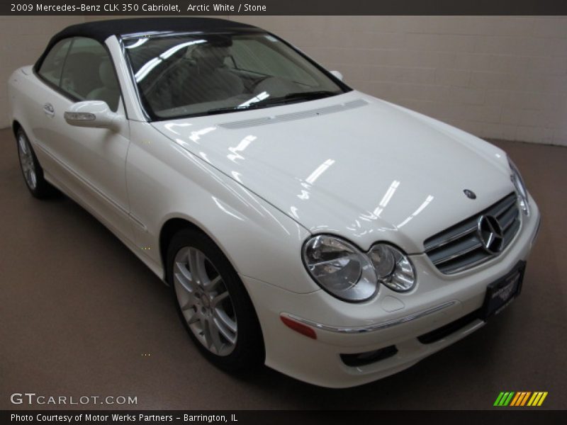 Arctic White / Stone 2009 Mercedes-Benz CLK 350 Cabriolet