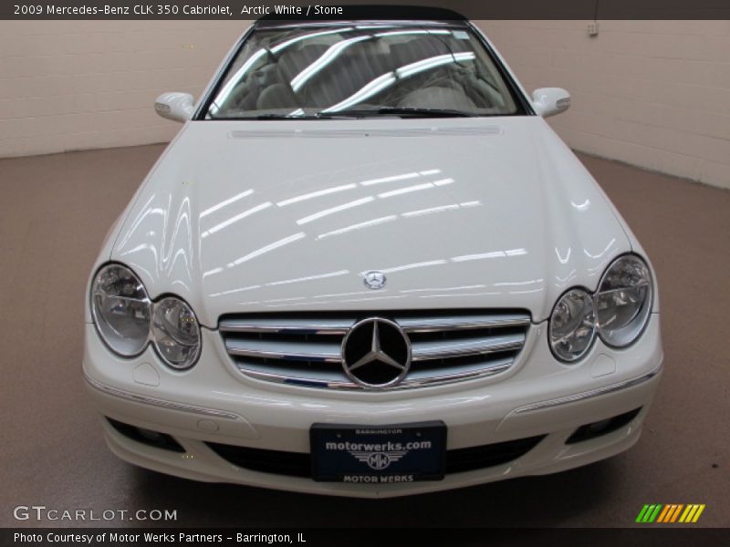 Arctic White / Stone 2009 Mercedes-Benz CLK 350 Cabriolet