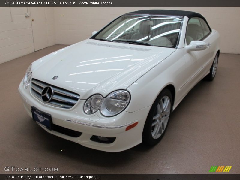 Arctic White / Stone 2009 Mercedes-Benz CLK 350 Cabriolet