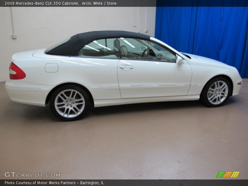 Arctic White / Stone 2009 Mercedes-Benz CLK 350 Cabriolet