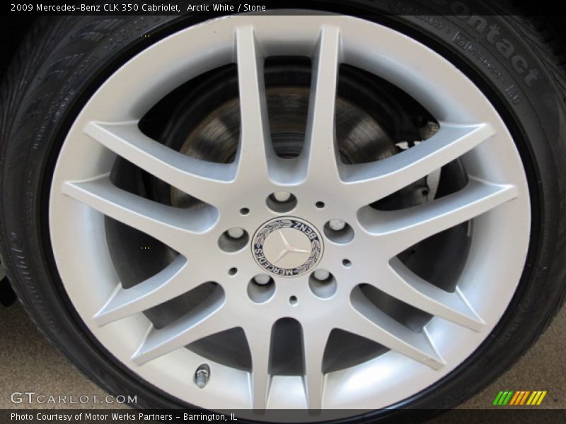 Arctic White / Stone 2009 Mercedes-Benz CLK 350 Cabriolet