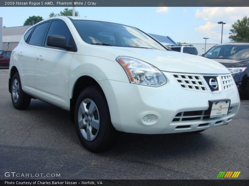 Phantom White / Gray 2009 Nissan Rogue S AWD