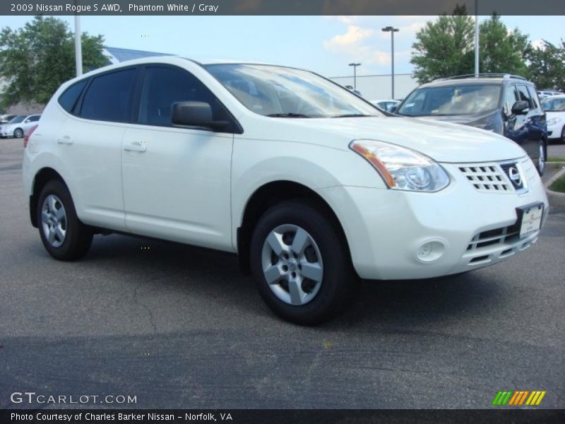 Phantom White / Gray 2009 Nissan Rogue S AWD