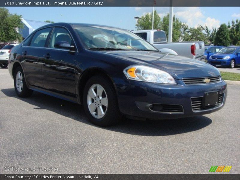 Imperial Blue Metallic / Gray 2010 Chevrolet Impala LT