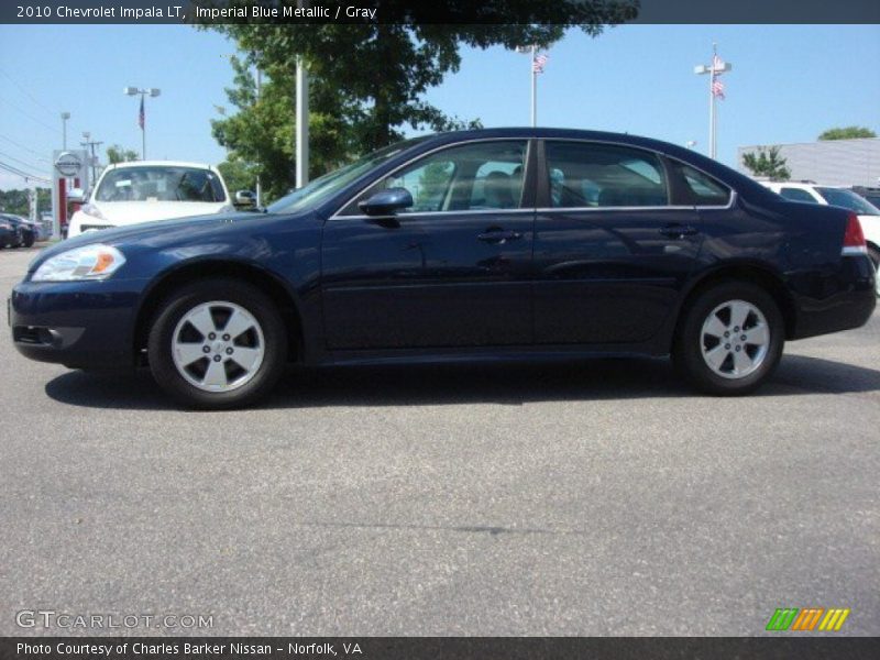 Imperial Blue Metallic / Gray 2010 Chevrolet Impala LT