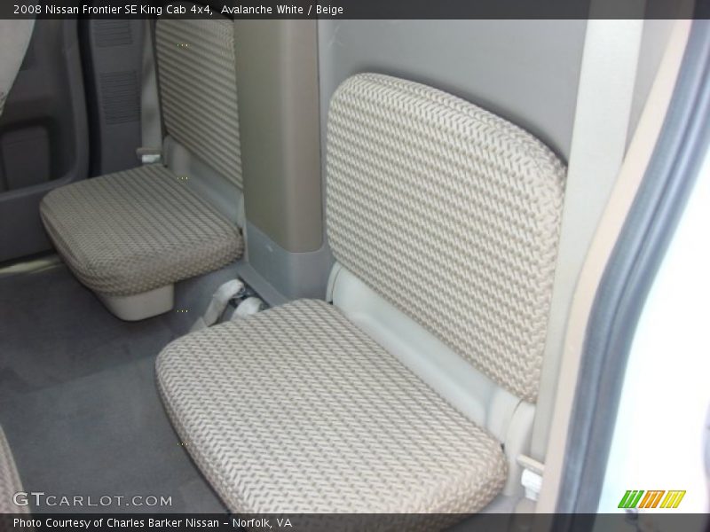 Avalanche White / Beige 2008 Nissan Frontier SE King Cab 4x4