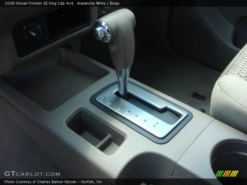 Avalanche White / Beige 2008 Nissan Frontier SE King Cab 4x4