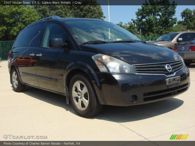 Galaxy Black Metallic / Gray 2007 Nissan Quest 3.5 S