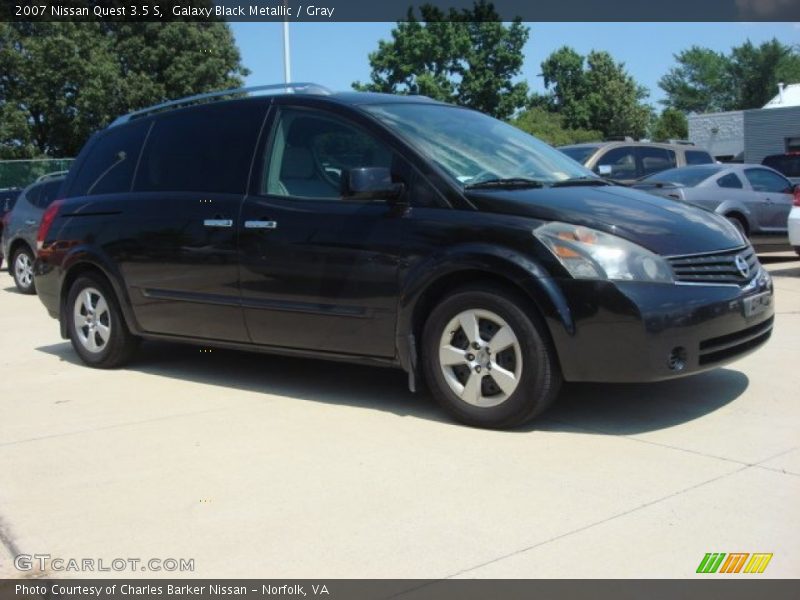 Galaxy Black Metallic / Gray 2007 Nissan Quest 3.5 S