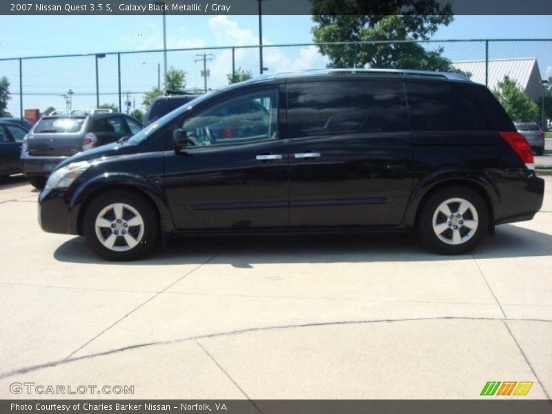 Galaxy Black Metallic / Gray 2007 Nissan Quest 3.5 S
