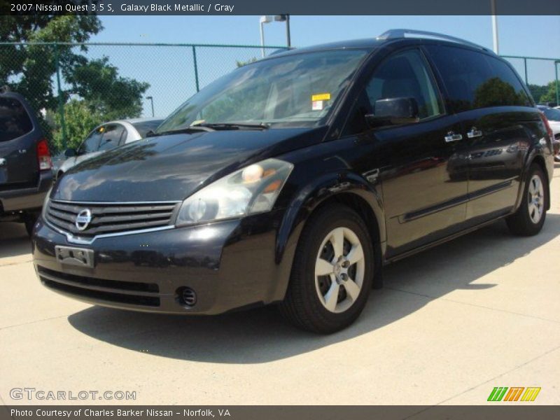 Galaxy Black Metallic / Gray 2007 Nissan Quest 3.5 S
