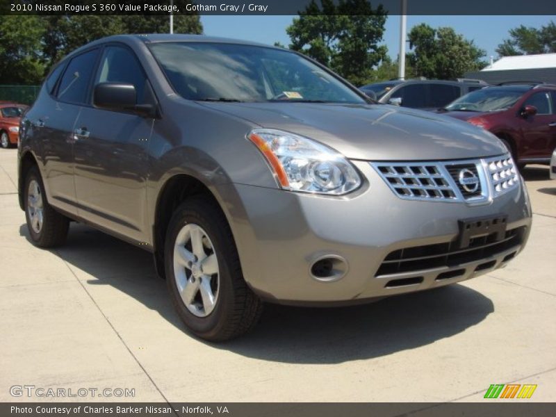 Gotham Gray / Gray 2010 Nissan Rogue S 360 Value Package
